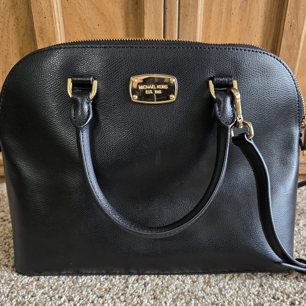 Michael Kors Black Domed Satchel